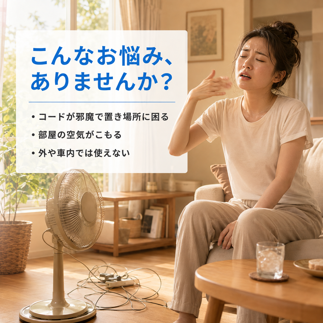カゼメグリ™ 4WAYコードレスサーキュレーターファン