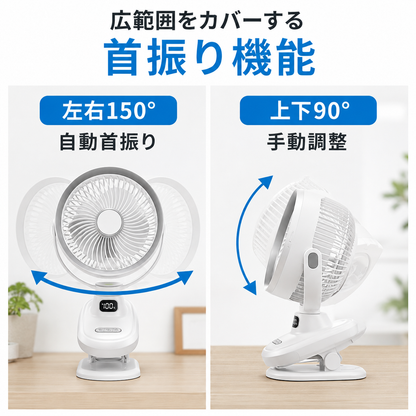 カゼメグリ™ 4WAYコードレスサーキュレーターファン